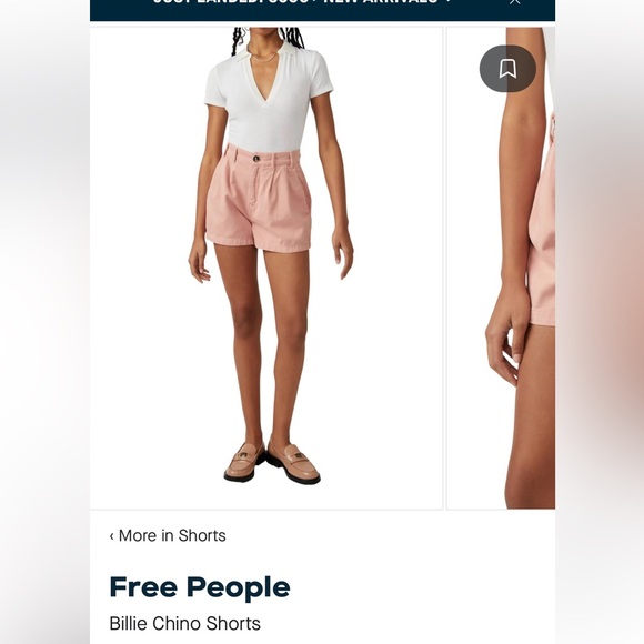NWT Free People Billie Chino Shorts Petal size 2 - Picture 1 of 10
